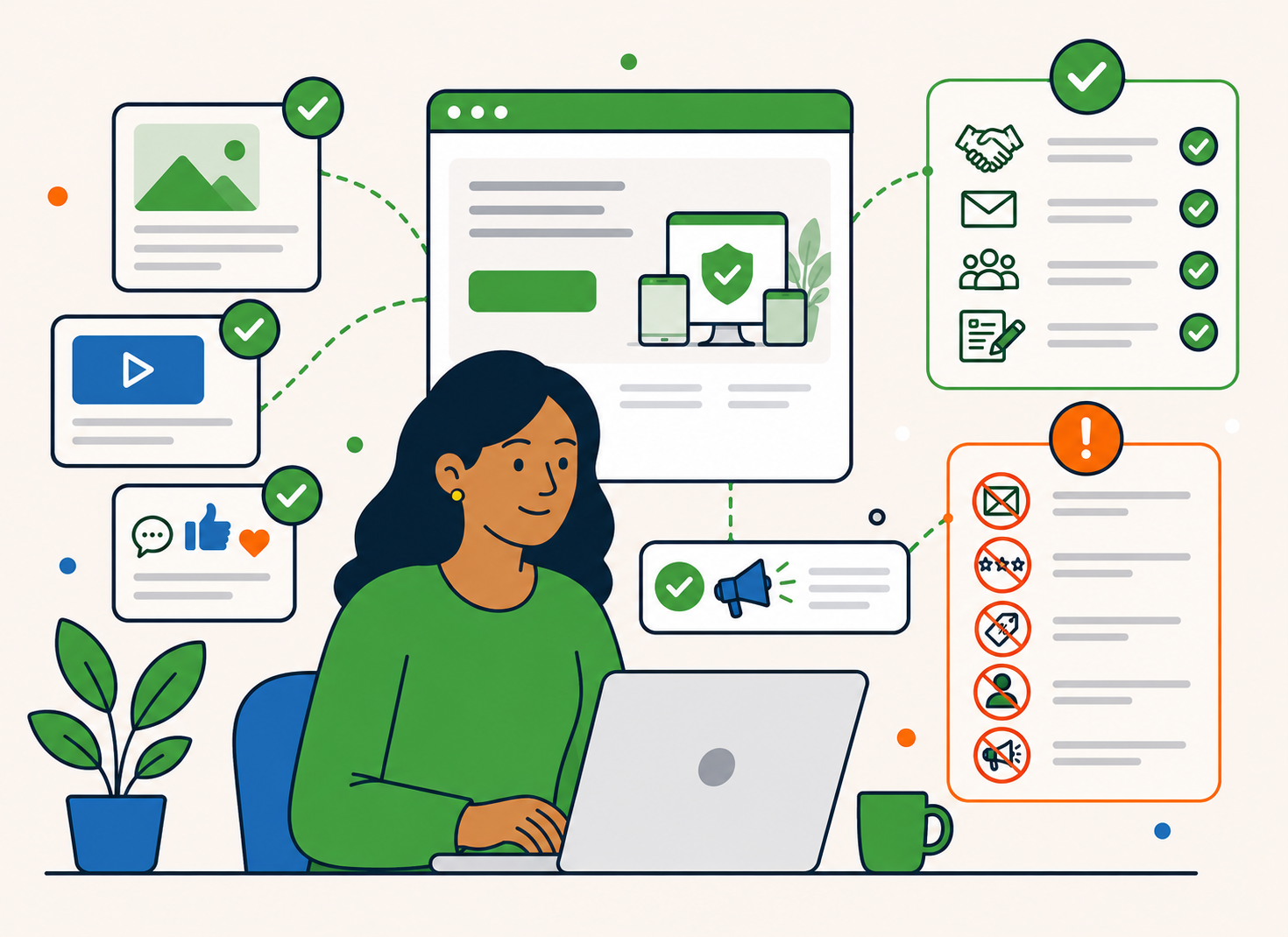 Affiliate reviewing approved promotional methods, responsible brand use, and prohibited marketing practices.