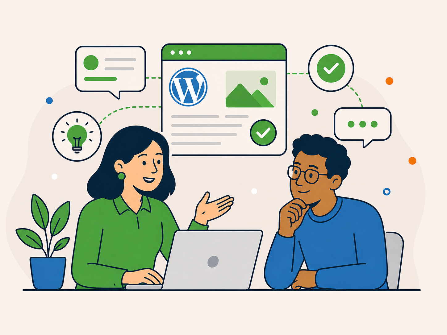 Newt Labs support specialist explaining a WordPress issue clearly to a business owner.