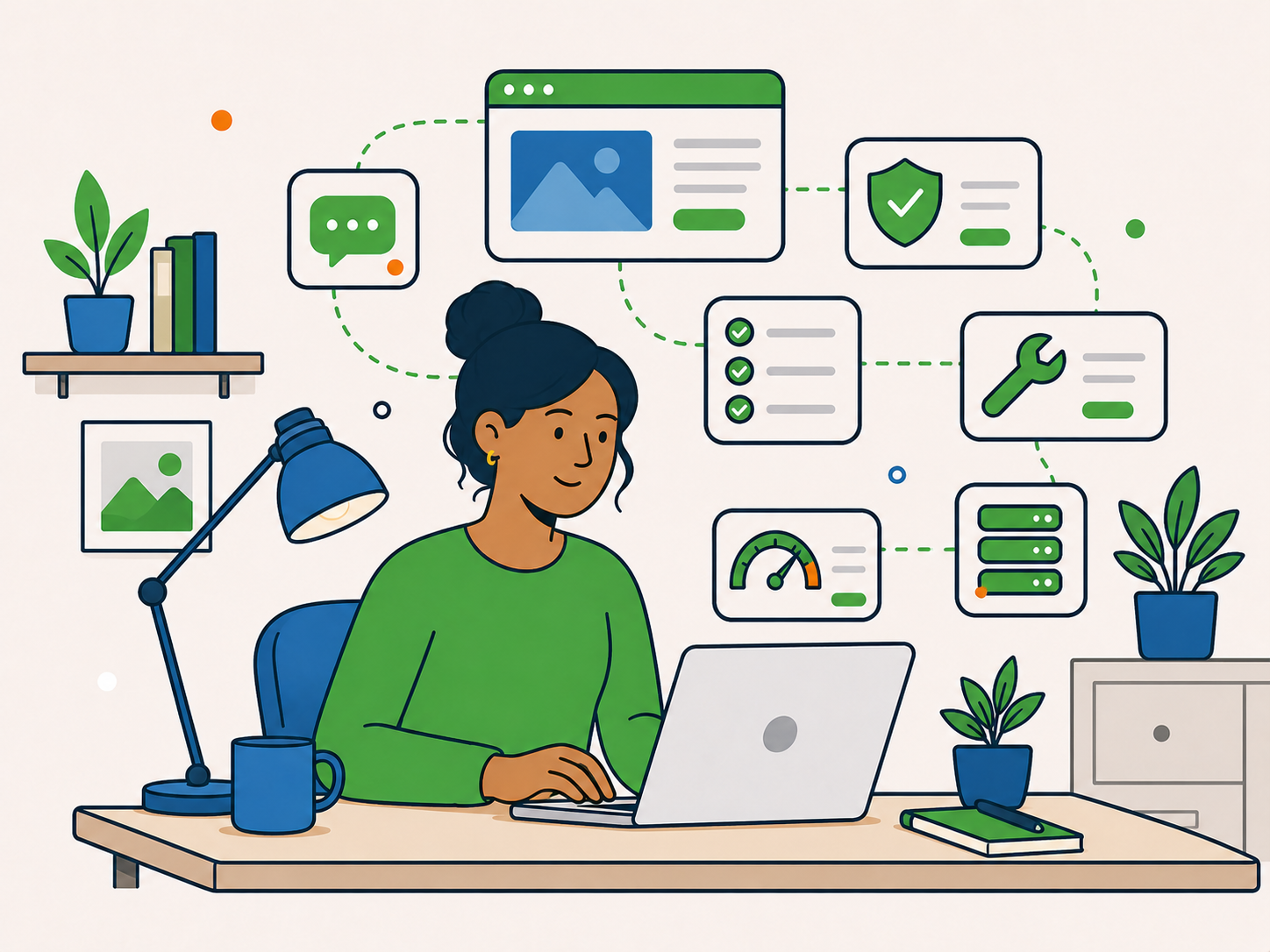 Freelancer managing client websites with dependable technical backup for support, security, hosting and performance.