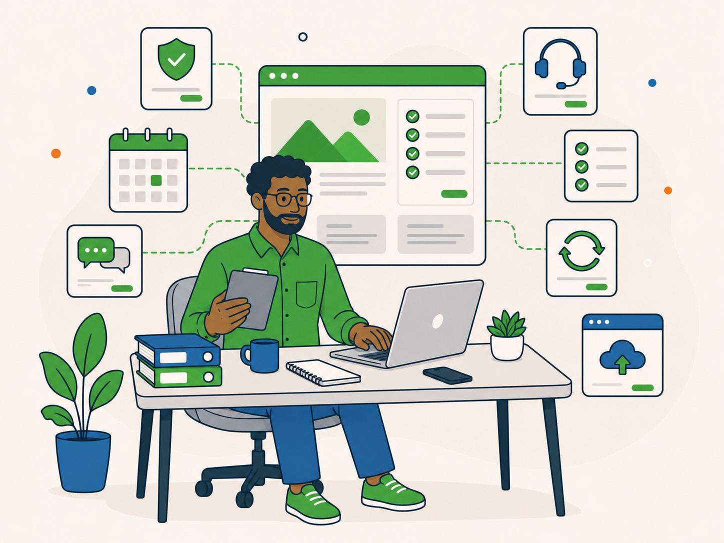 Internal team member managing website tasks alongside their wider day-to-day business responsibilities.