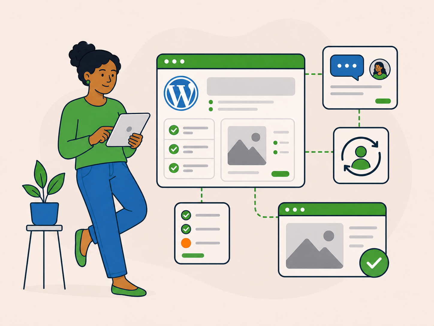 Business owner accessing an established WordPress support setup without having to explain everything again.