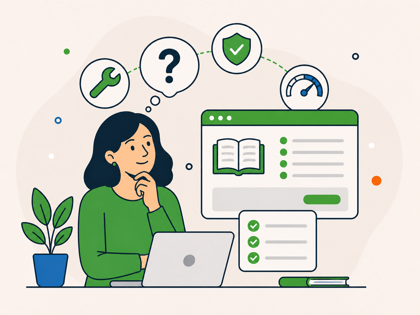 Website owner reviewing WordPress support options and a checklist to understand which service best fits.