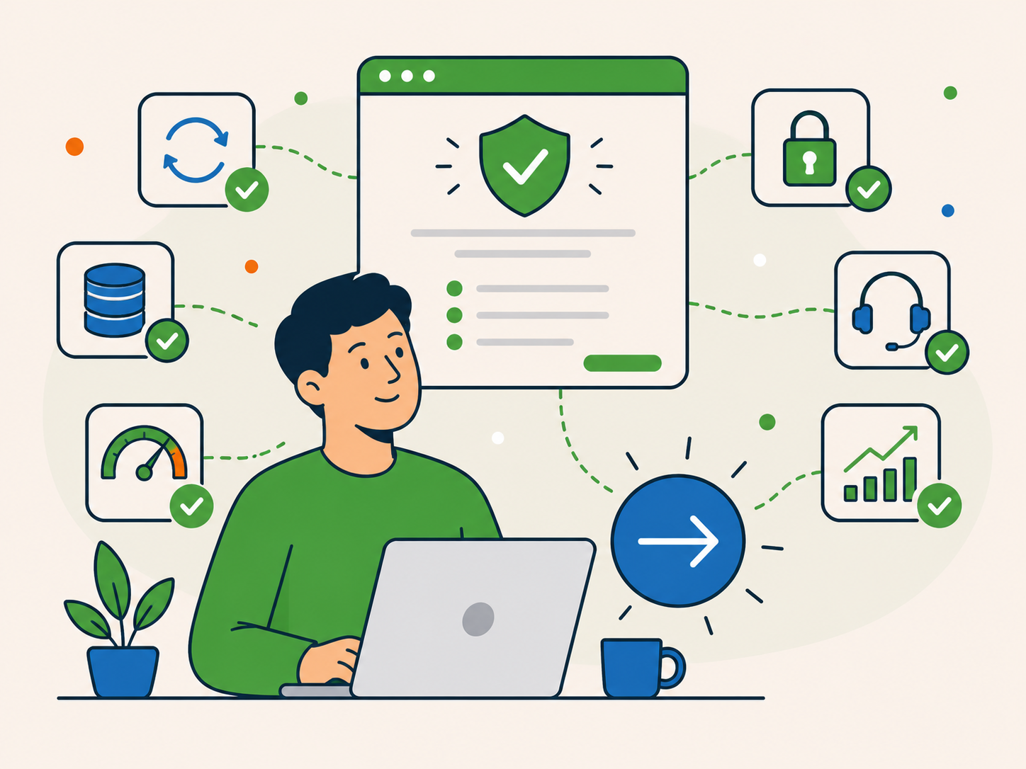 Website owner setting up proactive WordPress maintenance, security and support before problems become urgent.