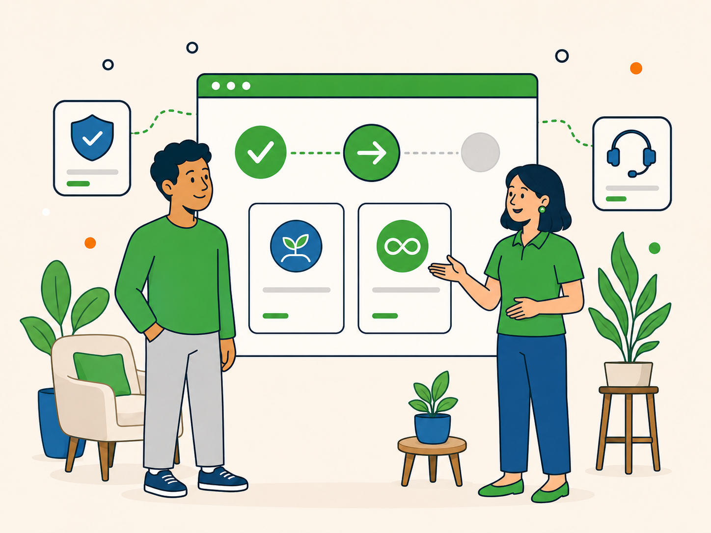 Client and Newt Labs team member reviewing clear next-step options for WordPress support and ongoing care.