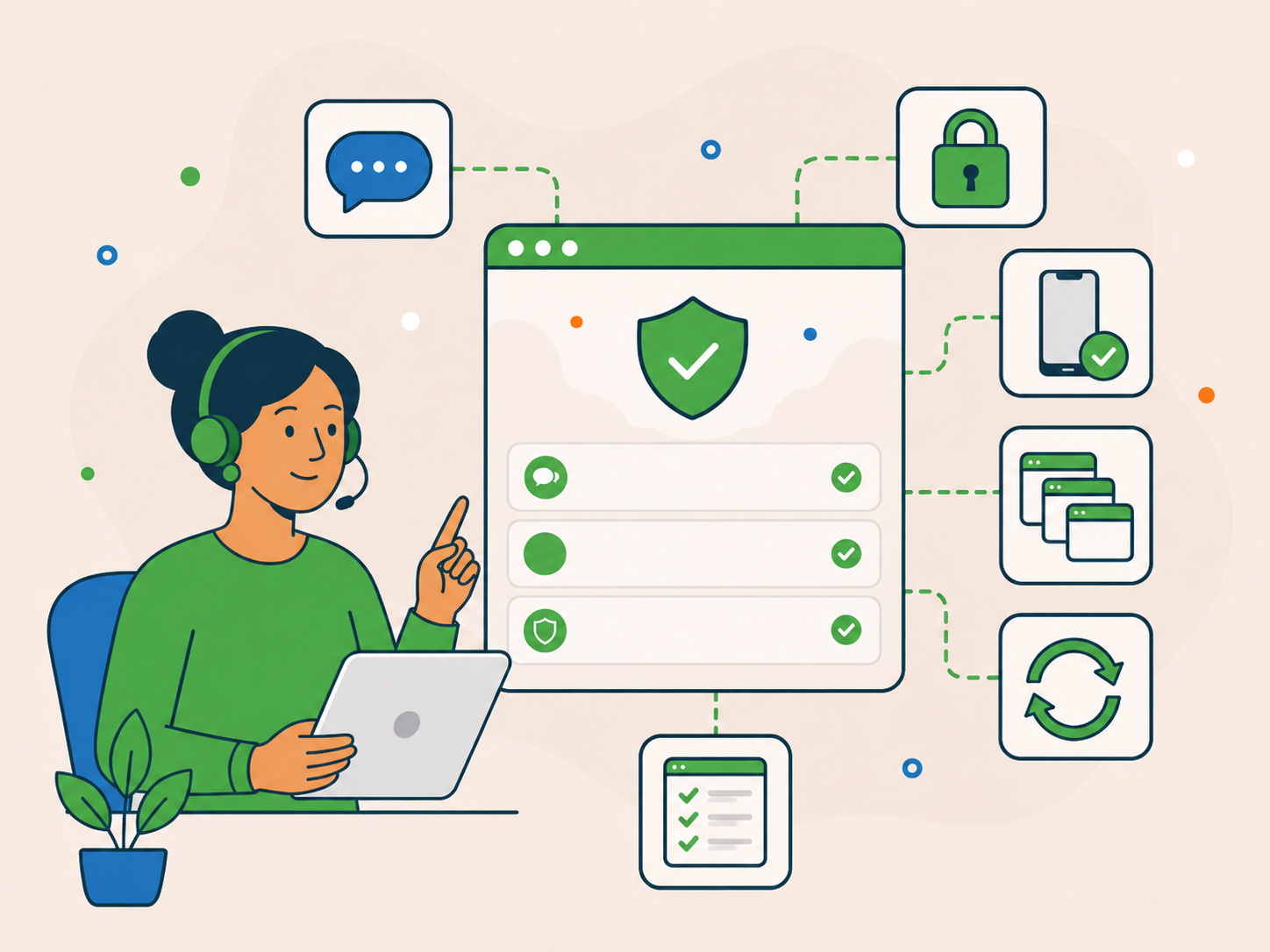 Newt Labs support specialist answering questions about securely submitting private website access details.