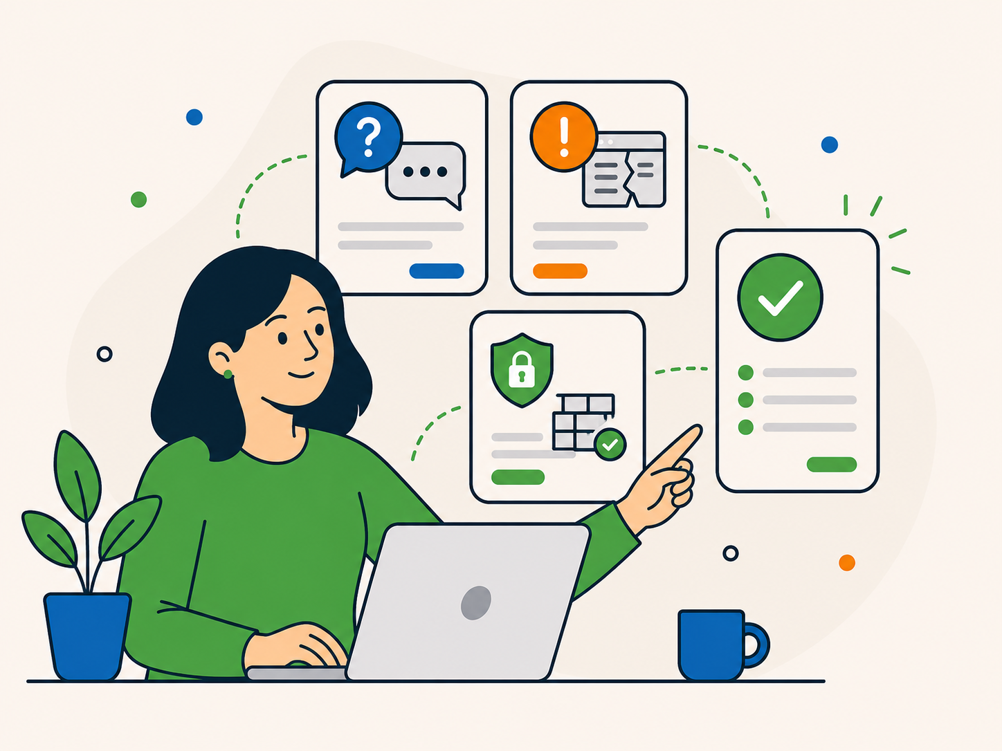 Customer exploring one-off WordPress service options including support, repair and security.
