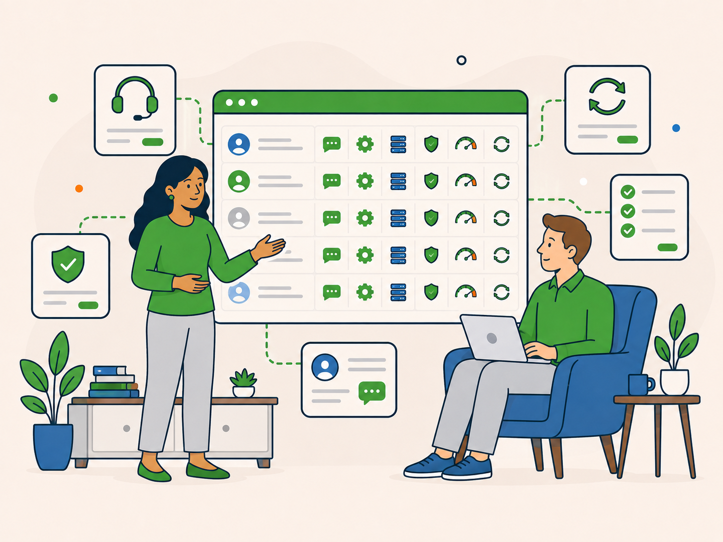 Small WordPress support team managing recurring client services, updates, security, hosting, and ongoing support.
