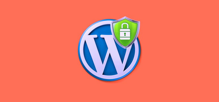 WordPress logo with security shield