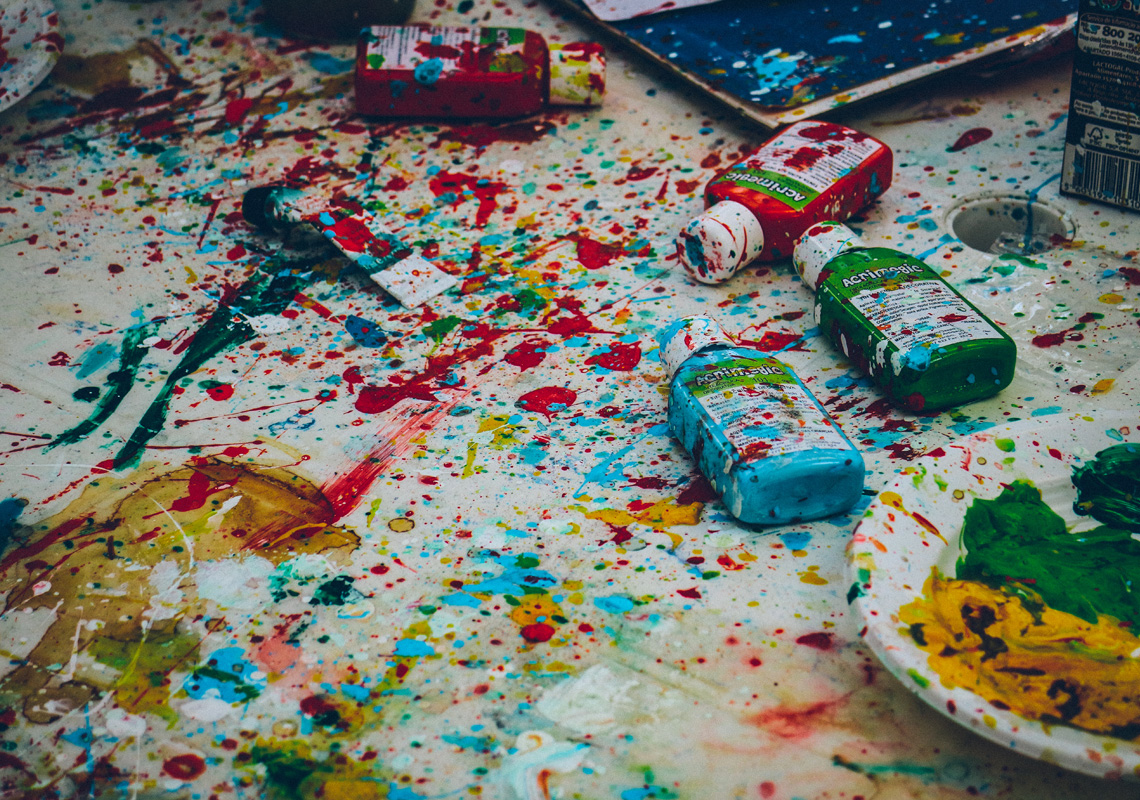 splattered paint