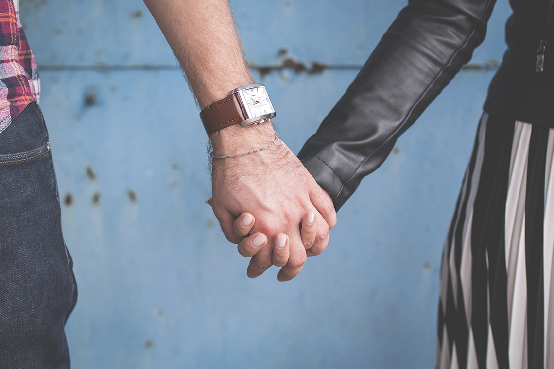 holding hands